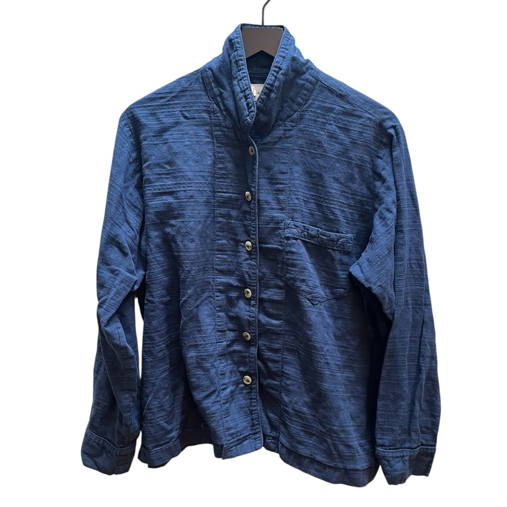 Mara Hoffman Women's Blue Button-Up summer blouse/jacket